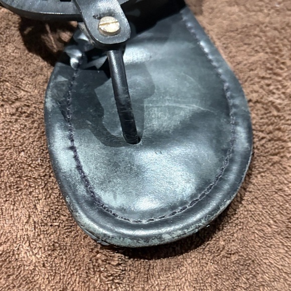 Tory Burch Black Leather Thong Sandals - Picture 6 of 10
